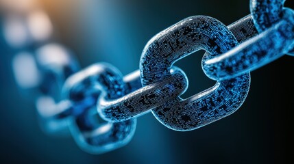 Exploring blockchain technology digital innovation closeup view technology environment high-detail concept