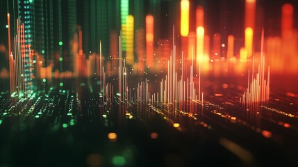 Abstract technology background showing futuristic digital information flowing