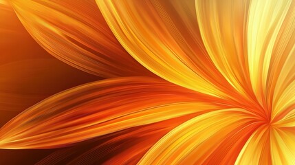 Wall Mural - Abstract orange flower