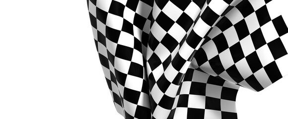 Wall Mural - The checkered flag waves signaling the finish line