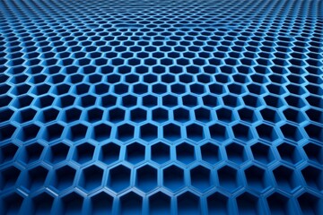 Poster - An abstract geometric hexagonal background with a molecular structure.