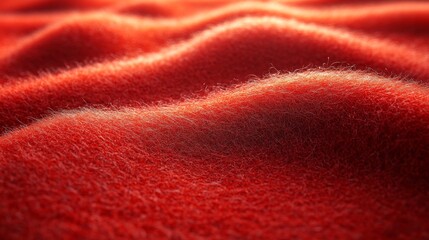 Aufkleber - A vibrant red fabric is displayed in flowing waves, highlighting the softness and texture. The warm tones create a feeling of comfort in an intimate indoor atmosphere.