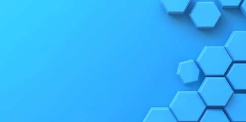 Poster - An abstract science and technology concept based on hexagons. Polygonal geometric design with hexagons pattern. High-tech digital background.
