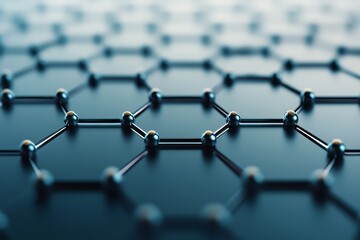Poster - Concept of a molecule structure with connected lines and dots. Abstract background of DNA molecules. Medical, science, and technology concepts.