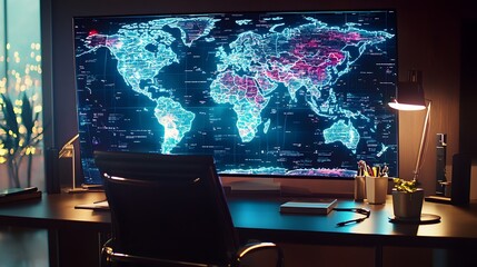 Poster - Explore global connectivity the impact of interactive world maps on modern business strategies and decision making