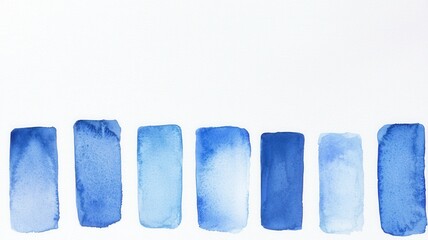 Poster - Minimalist Watercolor Design for Business Annual Forecasts Featuring Soft Blue Shades Suitable for Professional Presentations and Reports