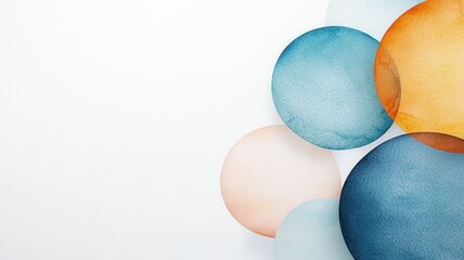 Poster - Abstract Shapes Representing Emerging Market Trends with Soft Colors and Textures for Modern Designs and Creative Projects