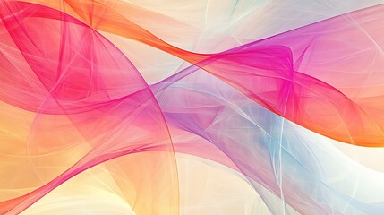 Poster - Abstract Background with Intertwined Colorful Ribbons