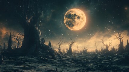 Poster - A fallen star in a graphic art style, with layers of deep, dark textures representing decline and fading beauty. Cinematic Scene, 4k resolution, cinematic scene