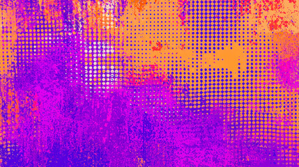 Fototapete - A visually striking abstract composition showcases a blend of purple and orange hues with textured patterns, perfect for backgrounds or artistic endeavors