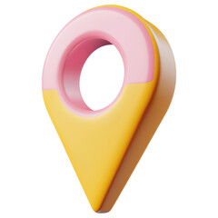 Poster - A yellow and pink object with a pointy top and a round bottom isolated on transparent or white background, png