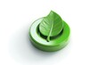 © Angelo - A vibrant green leaf atop a circular emblem, symbolizing sustainability and eco-friendliness.