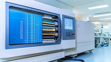 Poster - A high-tech laboratory machine with a digital interface, used for scientific analysis.