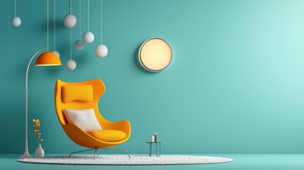 Poster - Creating a tranquil focus zone office space interior design calm ambiance creative workspace comfortable seating
