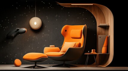 Poster - Creating a calm focus area workplace interior design cozy atmosphere relaxed viewpoint workplace serenity