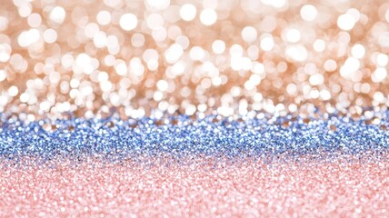 Poster - Stunning Multicolored Glitter Bokeh Background with Pink and Blue Highlights for Creative Designs and Artistic Projects