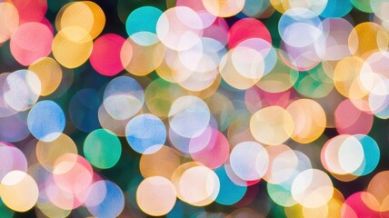Poster - Multicolored Bokeh Lights on a Dark Background Creating a Subtle and Relaxing Atmosphere Perfect for Spa and Wellness Themes
