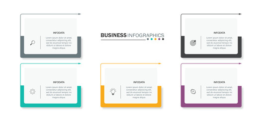 Poster - Business data visualization. Process chart. Abstract elements of graphs, diagrams with steps, options, sections or processes. Vector business template for presentations. Creative concept for infograph