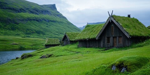 Wall Mural - house from the viking ages