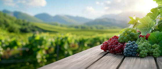 Wall Mural - Harness renewable energy with solar panels on vineyard greenhouses