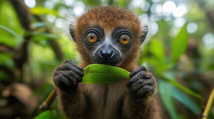 Sticker - Curious Red-fronted Lemur