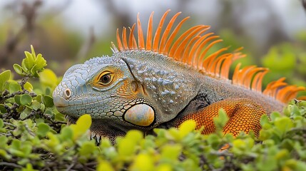 Wall Mural - Close-up of a Green Iguana