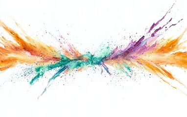 Poster - Dynamic explosion of vibrant colors creating a striking abstract design ideal for modern art enthusiasts and decorators