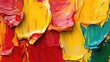 © CreativeOstad - Dynamic Close-Up of a Colorful Abstract Painting, Showcasing Vivid Reds, Yellows, and Greens Blending Together, Perfect for Themes of Art, Emotion, and Cultural Representation