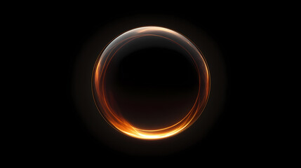 Wall Mural - a single, glowing orb, fading into a black void, symbolizing the ephemeral nature of time and the in