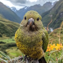 Wall Mural - Close-up of a Kea Parrot in New Zealand