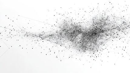 Poster - A schematic illustration shows a data cloud composed of numerous thin lines and connecting nodes, symbolizing intricate information networks. Generative AI