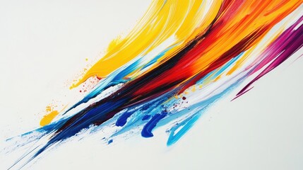 Aufkleber - Abstract background featuring multicolored lines on a white canvas representing motion in a dynamic and artistic manner