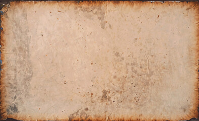 Poster - Piece of paper with a burnt edge