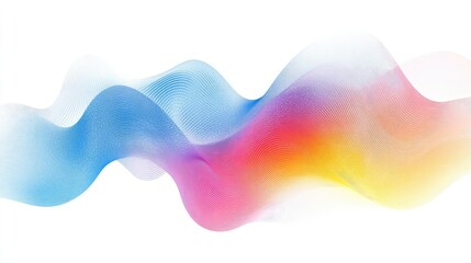 Poster - Abstract colorful line art illustration on a white background