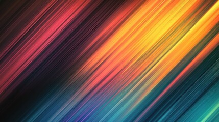 Poster - abstract colorful striped background in a line art illustration style