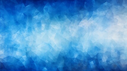 Poster - Blue Triangular Shapes Form a Cool and Mesmerizing Geometric Pattern
