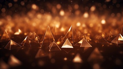 Poster - Brown Triangular Shapes Form a Warm and Mesmerizing Pattern Design

