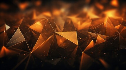 Poster - Orange Triangular Shapes Form a Bold and Mesmerizing Pattern Design

