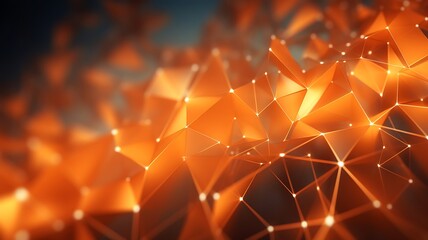Poster - Orange Triangular Shapes Form a Bold and Mesmerizing Pattern Design
