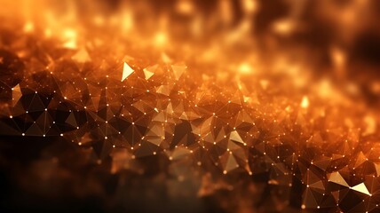 Poster - Orange Triangular Shapes Form a Bold and Mesmerizing Pattern Design
