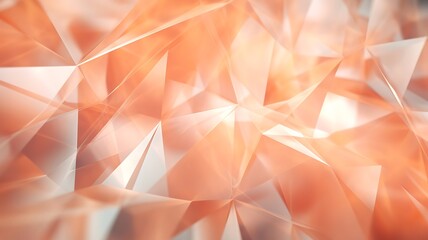 Poster - Peach Triangular Shapes Form a Soft and Mesmerizing Design Pattern
