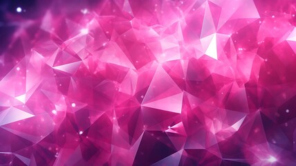 Poster - Pink Triangular Shapes Form a Bright and Mesmerizing Pattern Display
