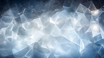 Poster - White Triangular Shapes Form a Minimalist and Mesmerizing Geometric Design
