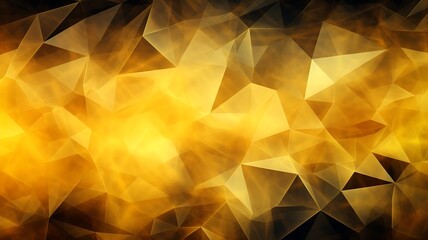 Poster - Yellow Triangular Shapes Form a Striking and Mesmerizing Pattern Display
