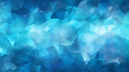Poster - Cyan Triangular Shapes Form an Intricate and Vibrant Geometric Pattern
