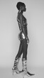 © Oldcorporal - Futuristic fashion portrait of an african descent woman in silver outfit