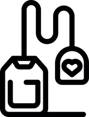 Poster - Tea bag with heart symbol representing love for tea, perfect for tea lovers and promoting tea time