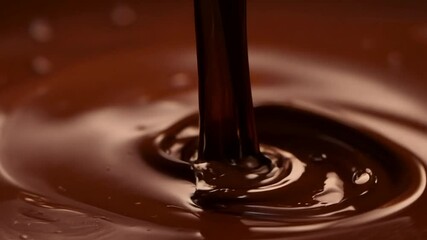 Poster - Delicious Cascades of Warm Melted Chocolate Flowing Effortlessly Generative AI