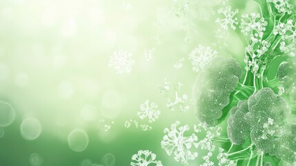 Aufkleber - World Lung Cancer Day background green and white color and copy space
