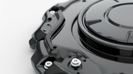 Poster - A close-up shot of a watch face on a white surface, great for use in fashion or accessory designs